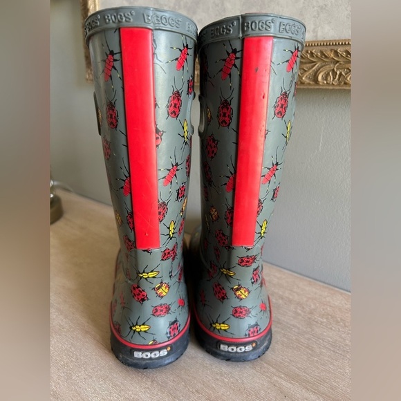 BOGS bug print rain boots youth size 4​​ - Picture 4 of 11